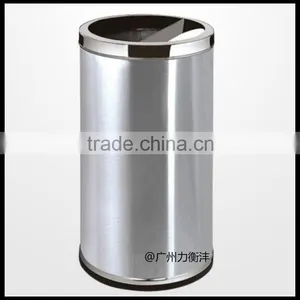 Stainless Steel Half Opening Recycle Litter Bin thumbnail-1