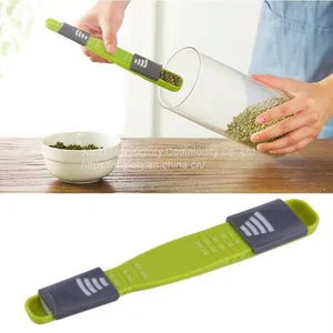 Novel and Unique Design Double End Adjustable Kitchen Plastic Measuring Spoon Baking Scale Measuring Cup thumbnail-5