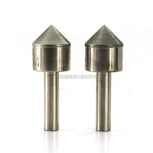 Diamond Mounted Point Cylinder Head Rough Grit 30 for Agate Granite Stone Coarse Grinding Shank 6mm Head 5~25mm thumbnail-4