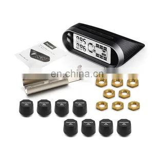 New Truck Tpms Wireless Display Solar Power 14 Tires External and Internal Sensor for Bus Caravan Truck thumbnail-2