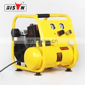 Bison Small Air Compressor 220V 6L Mobile Mini Silent Electrical Oil Free Air Compressor thumbnail-1