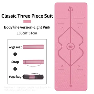 Custom Logo Fitness Anti-slip Boldfit Tpe Yoga Mat Thermoplastic Elastomer Yoga Mat thumbnail-2