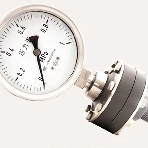 Stable Measurement, Anti-corrosion Joints, Full Range, Special Material PVC Diaphragm Pressure Gauge 2.5 Accuracy 100mm, PVC Diaphragm Pressure Gauge Accuracy 1.6FS Full Range Bottom Connection 100mm, Anti-corrosion Joint thumbnail-1