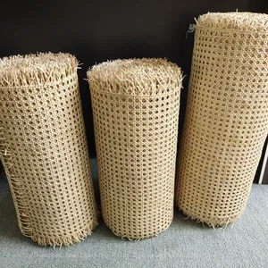 Factory Price Natural Rattan Cane Weaving Mat Ture Rattan Webbing Rolls Materials for Furnitures thumbnail-2