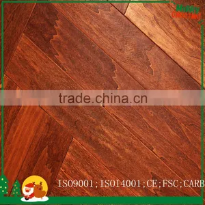 Durable Handscraped Multilayer Poplar Engineered Wood Flooring thumbnail-1
