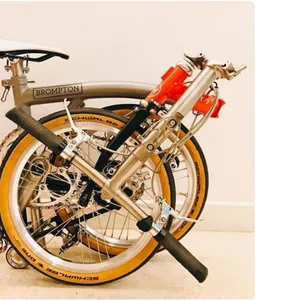 Titanium Handlebar S Type Flat for Brompton Bike 25.4mm Ultra-Light 530 / 580mm Width thumbnail-1
