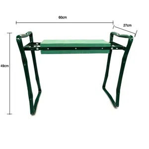 Lightweight Foldable Steel Frame EVA Foam Cushion Portable 2 in 1 Kneeling Bench Seat With Storage Pocket Garden Kneeling Pad thumbnail-1