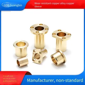Jfb Flanged Graphite-inserted Oilless Copper Bushing, Embedded Round Flange Copper Bushing, Guided Graphite Copper Alloy Guide Bushing Flange thumbnail-2
