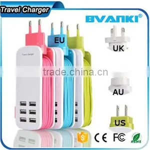 2016 New OEM High Quality Factory 6 Port Usb Charger for Iphone 7 US EU UK AU Plug Charger With Multi USB Wall Charger thumbnail-1