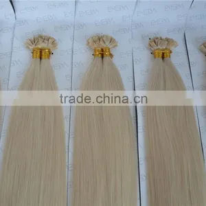 100 Keratin Tip Human Hair Extension White Silk Strand Hair Extensions Supplier's Choice thumbnail-5