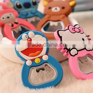 Wholesale Cheap Blank Beer Soft Magnet Rubber Custom Pvc Bottle Opener for Wedding Favors thumbnail-2