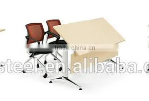 Office Furniture Steel Metal Folding Table for Training Meeting thumbnail-4