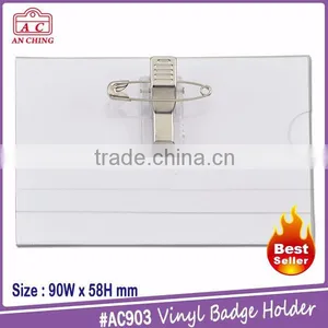 Id Pvc Card Badge Holder With Clipper Customized Size Available thumbnail-2
