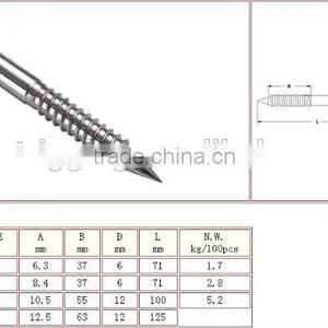High Quality Steel Electric Galvanized Snail Hook Screw Bolt Made In China Professional Manufacturer thumbnail-3