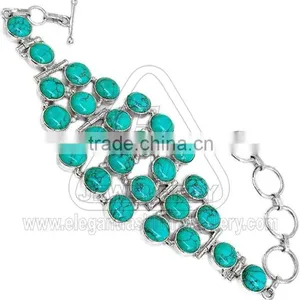 Turquoise Bracelet in 925 Sterling Silver thumbnail-1
