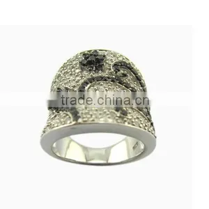 Two-tone Plating Silver Ring/fashion Silver Ring thumbnail-1