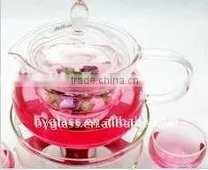 500ml Crystal Borosilciate Glass Teapot With Glass Cup thumbnail-1