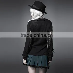 PM-003 Top Sale Fashion Girls Western School Uniform Style Broken Sweater thumbnail-3