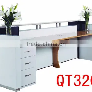 High Quality Standing Reception Desk Desk for 2 People Factory Sell Directly QT3209 thumbnail-1