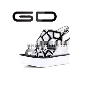 Fast Delivery Beach Sandals Grids Comfortable Female Wedge Summer thumbnail-2