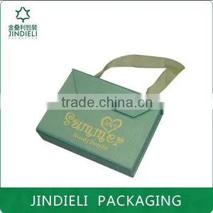 Light Green Gift Paper Box Package With Gold Stamping Logo thumbnail-1
