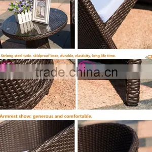 Outdoor Garden Furniture Poly Wicker Rattan Sofa thumbnail-5