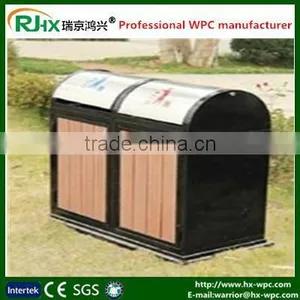 Outdoor Dustbin With Extruded Wood-plastic Composite Material thumbnail-1