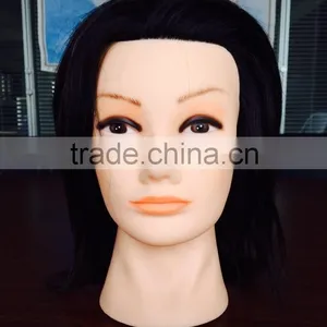 100% Natural Human Hair Training Head, Manuquin for Hair Salon With Cheap Price and High Quality thumbnail-1