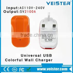Single Port USB 5v2.1A Travel Charger Wholesale Customized thumbnail-1