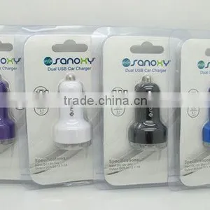 Customized Package Mini Dual Usb Car Charger for Iphone thumbnail-1