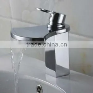 Chromed Waterfall Basin Faucet, Bathroom Mixer Tap Q3005 thumbnail-1