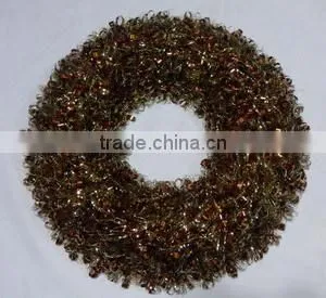2015 New Color Christmas PET Tinsel Wreath thumbnail-1