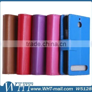 Luxury Leather Case for Sony Xperia E1 Wallet Case With Stand thumbnail-1