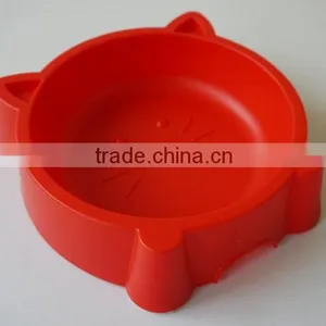 Cat Shaped Plastic Pet Bowl With Anti Skid on Bottom thumbnail-2