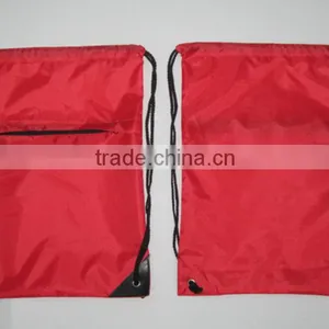 Factory Direct Sale Cheap Drawstring Bag With Front Zipper Pocket China Supplier Supplier's Choice thumbnail-1