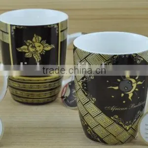 11OZ Myth Design Full Decal Print Coffee Cups, Shiny Surface New Bone China Mug, KL5004-11036 thumbnail-1