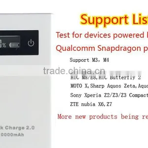 QC2.0 Qualcomm Quick Charge 2.0 10000mA Dual Port Power Bank With LED Indicators thumbnail-2