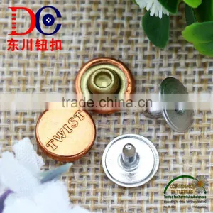 Shiny Copper Custom Logo Metal Button Jeans Rivet for Denim thumbnail-4