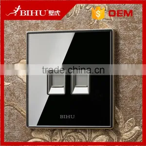 BIHU Brand High Quality Crystal Black Telephone Data Outlet Socket Rj45 Rj11 Plug thumbnail-2