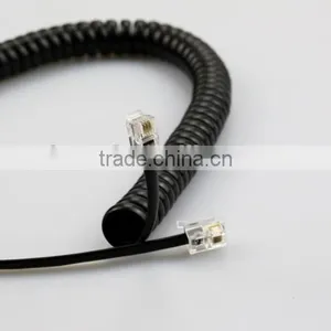 Modular 6P2C Round Telephone Extension Coil Cord Cable thumbnail-3