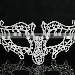 Popular Design Crystal Wholesale Diy Party Shinny Rhinestone Masquerade Mask for Evening Party thumbnail-1