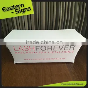 Custom Logo Table Throw Printed Expo Wedding Polyester Table Cloth thumbnail-3