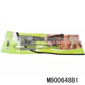 3 PCS Stainless Steel Tube Handle Bbq Tools thumbnail-1