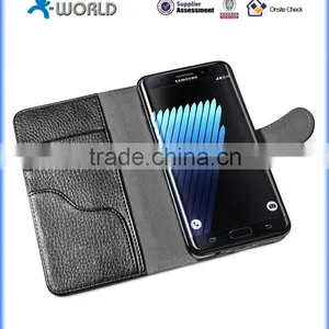 Hot Selling Leather Flip Wallet Case for Samsung Galaxy Note 7 thumbnail-1