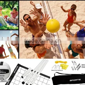 Sports Recreational Volleyball Set Beach Volleyball Set Beach Sport Toy (Adjustbale Pole ,net + W/carrying Bag ) thumbnail-1