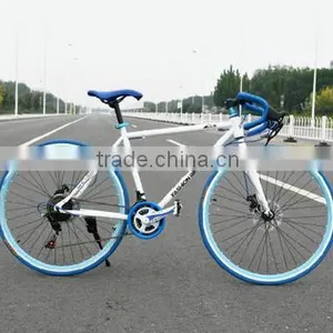 26-inch Road Bike 21 Speed High Carbon Steel Dual Disc Brakes Road Bike thumbnail-5