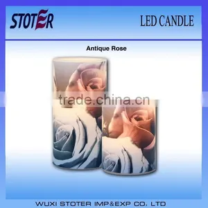 Cheap Led Candle With Rose Design Printed/customized Design thumbnail-1
