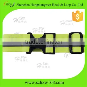 Neon Yellow Elastic Adjustable Buckle Safety Belt Cycling Walking thumbnail-3
