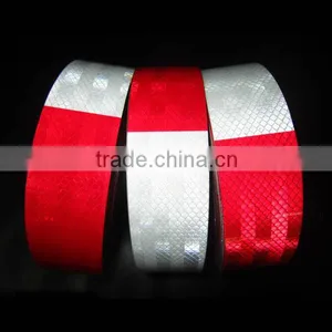 WHITE RED PRISMATIC REFLECTIVE TAPE FOR VEHICLE thumbnail-1