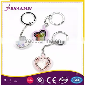 Trade Assurance Factory Frame Alloy Wholesale Heart Shaped Colorful Key Chain thumbnail-1